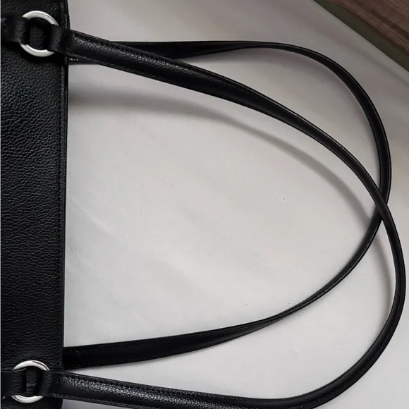 Karl Lagerfeld Paris Louise Black Leather and Tweed Tote VGC